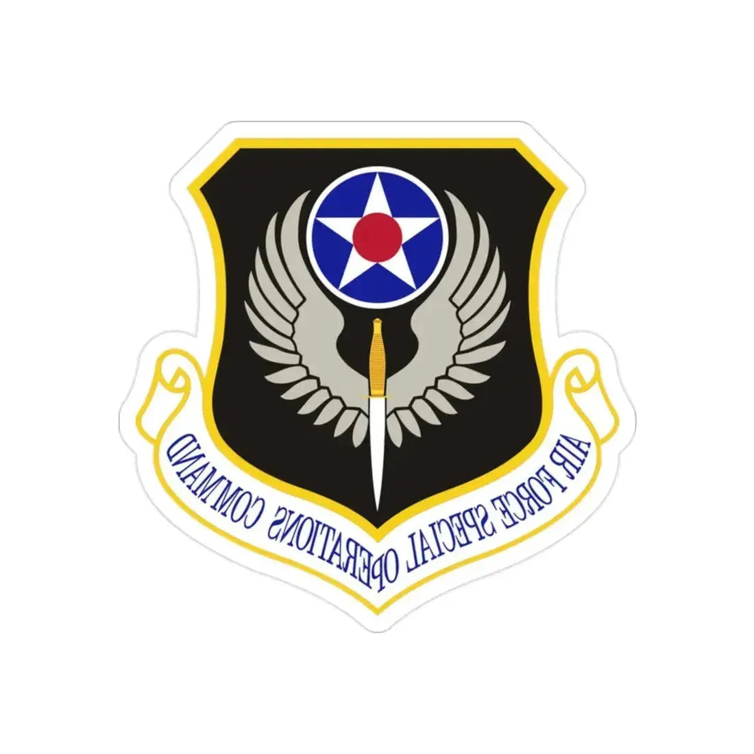 Air Force Special Operations Command (U.S. Air Force) REVERSE PRINT Transparent Die-Cut STICKER 2 Inch Die-Cut Transparent - The Sticker Space