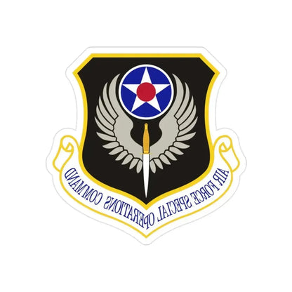 Air Force Special Operations Command (U.S. Air Force) REVERSE PRINT Transparent Die-Cut STICKER 2 Inch Die-Cut Transparent - The Sticker Space