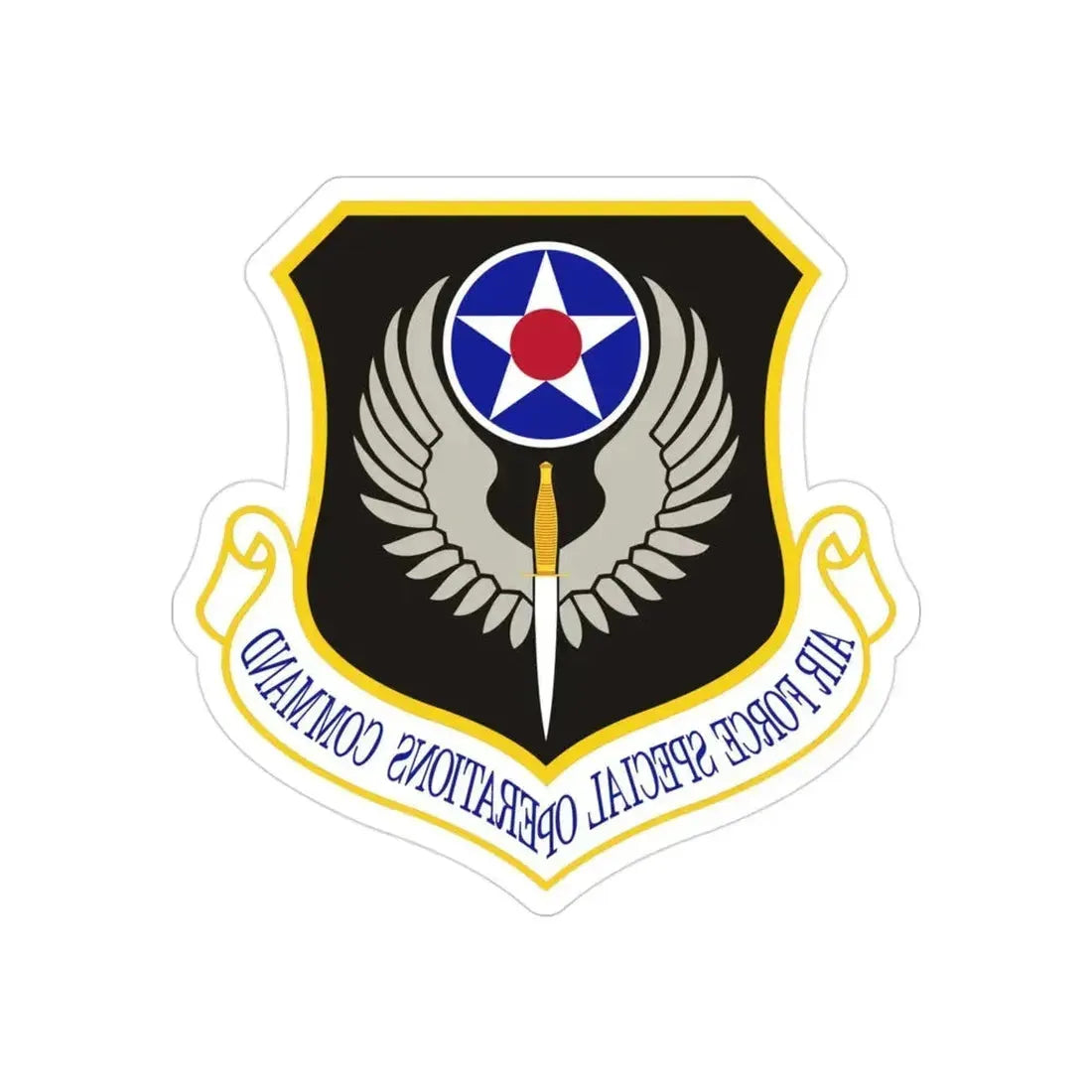 Air Force Special Operations Command (U.S. Air Force) REVERSE PRINT Transparent Die-Cut STICKER 3 Inch Die-Cut Transparent - The Sticker Space