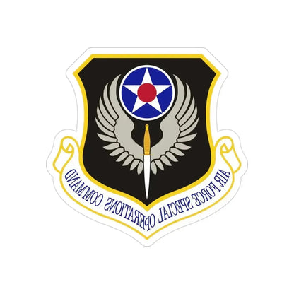 Air Force Special Operations Command (U.S. Air Force) REVERSE PRINT Transparent Die-Cut STICKER 3 Inch Die-Cut Transparent - The Sticker Space