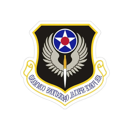 Air Force Special Operations Command (U.S. Air Force) REVERSE PRINT Transparent Die-Cut STICKER 4 Inch Die-Cut Transparent - The Sticker Space