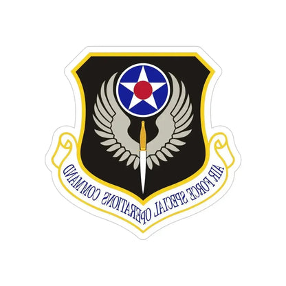 Air Force Special Operations Command (U.S. Air Force) REVERSE PRINT Transparent Die-Cut STICKER 5 Inch Die-Cut Transparent - The Sticker Space