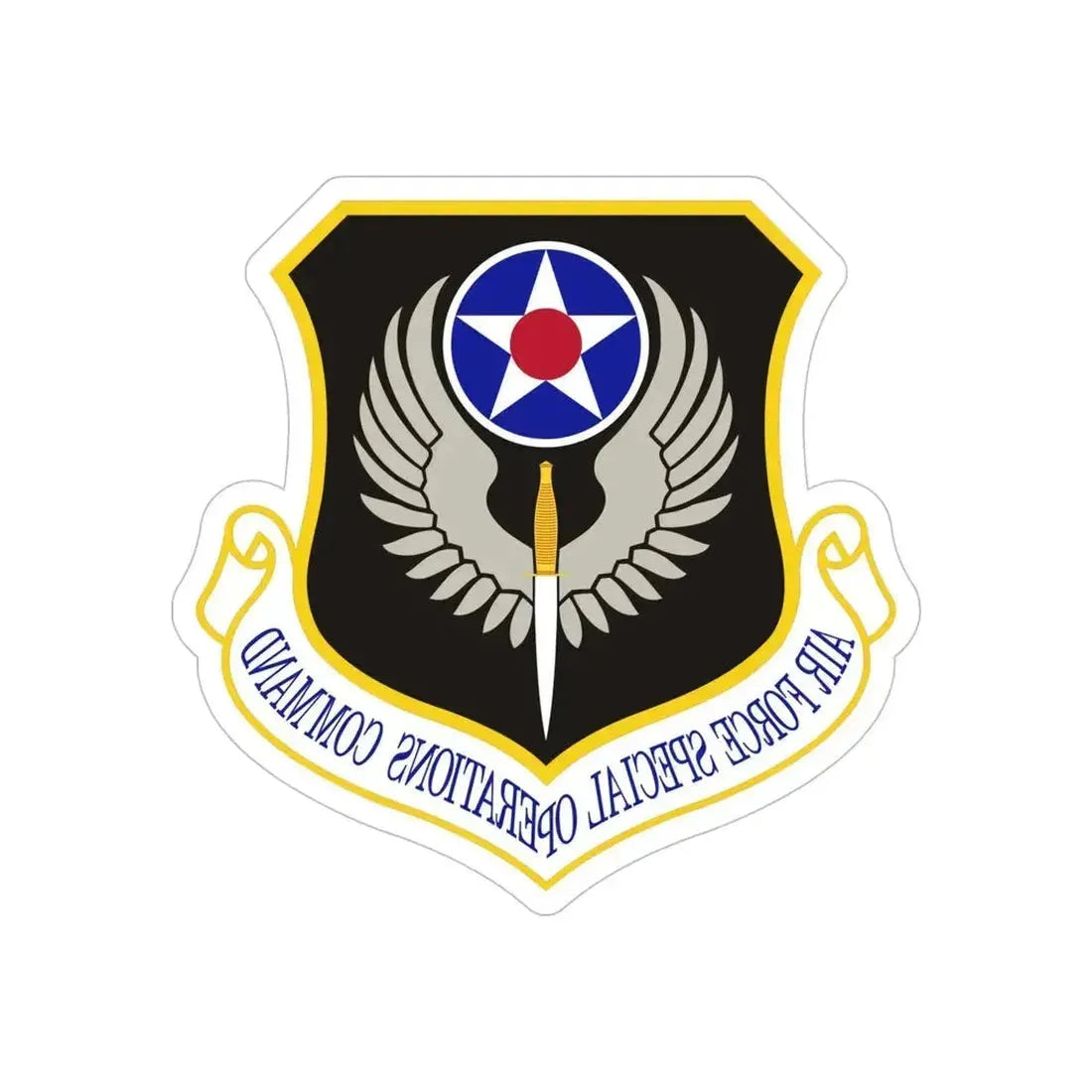 Air Force Special Operations Command (U.S. Air Force) REVERSE PRINT Transparent Die-Cut STICKER 6 Inch Die-Cut Transparent - The Sticker Space