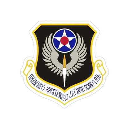 Air Force Special Operations Command (U.S. Air Force) REVERSE PRINT Transparent Die-Cut STICKER 6 Inch Die-Cut Transparent - The Sticker Space