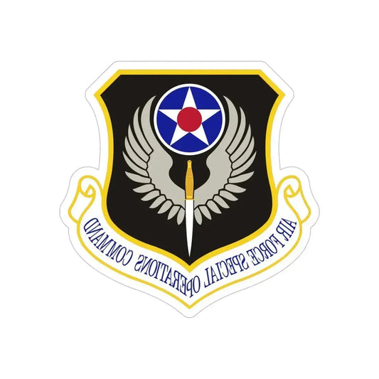 Air Force Special Operations Command (U.S. Air Force) REVERSE PRINT Transparent Die-Cut STICKER 6 Inch Die-Cut Transparent - The Sticker Space