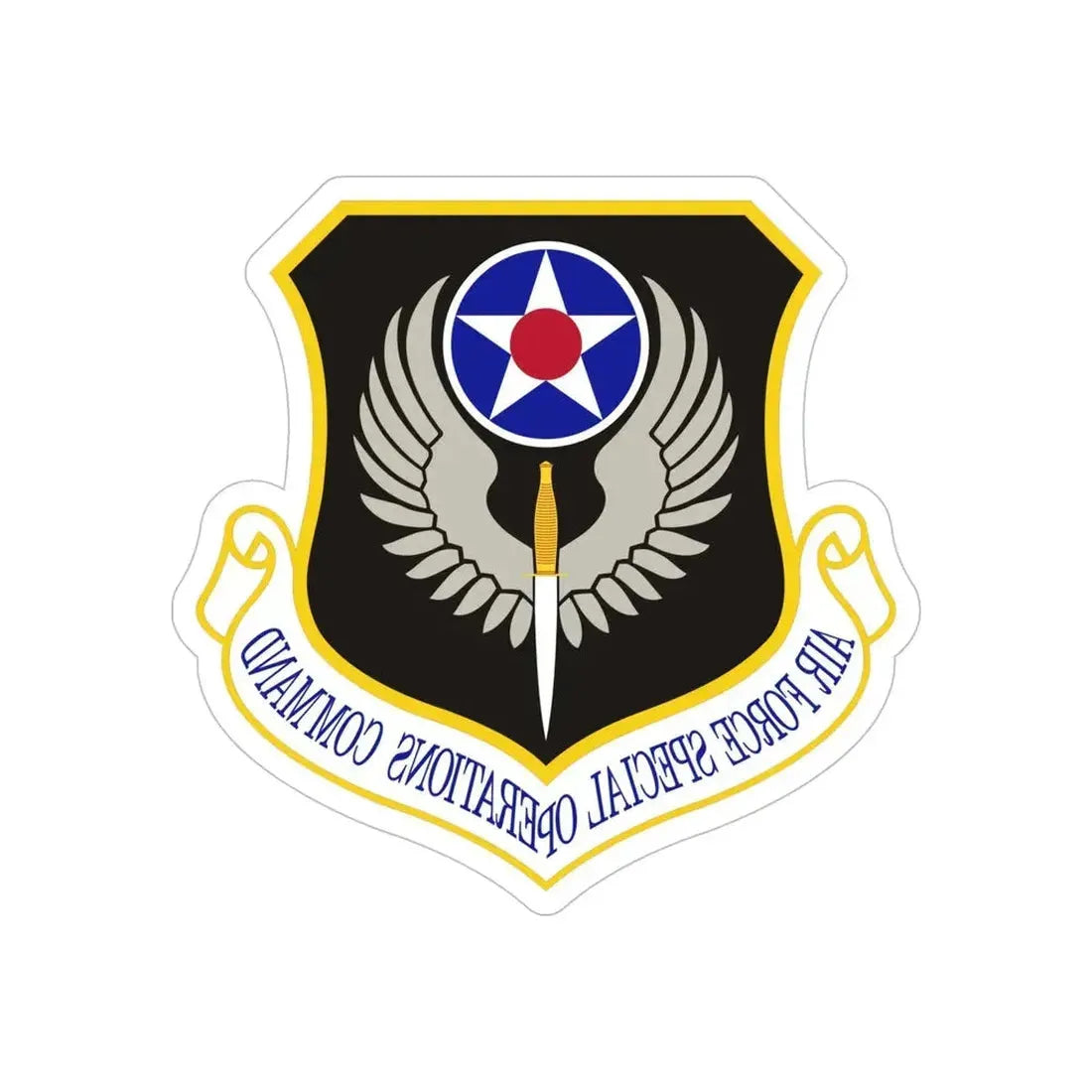 Air Force Special Operations Command (U.S. Air Force) REVERSE PRINT Transparent Die-Cut STICKER - The Sticker Space