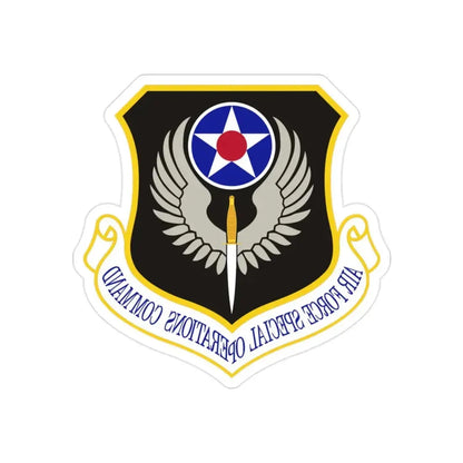Air Force Special Operations Command (U.S. Air Force) REVERSE PRINT Transparent Die-Cut STICKER - The Sticker Space