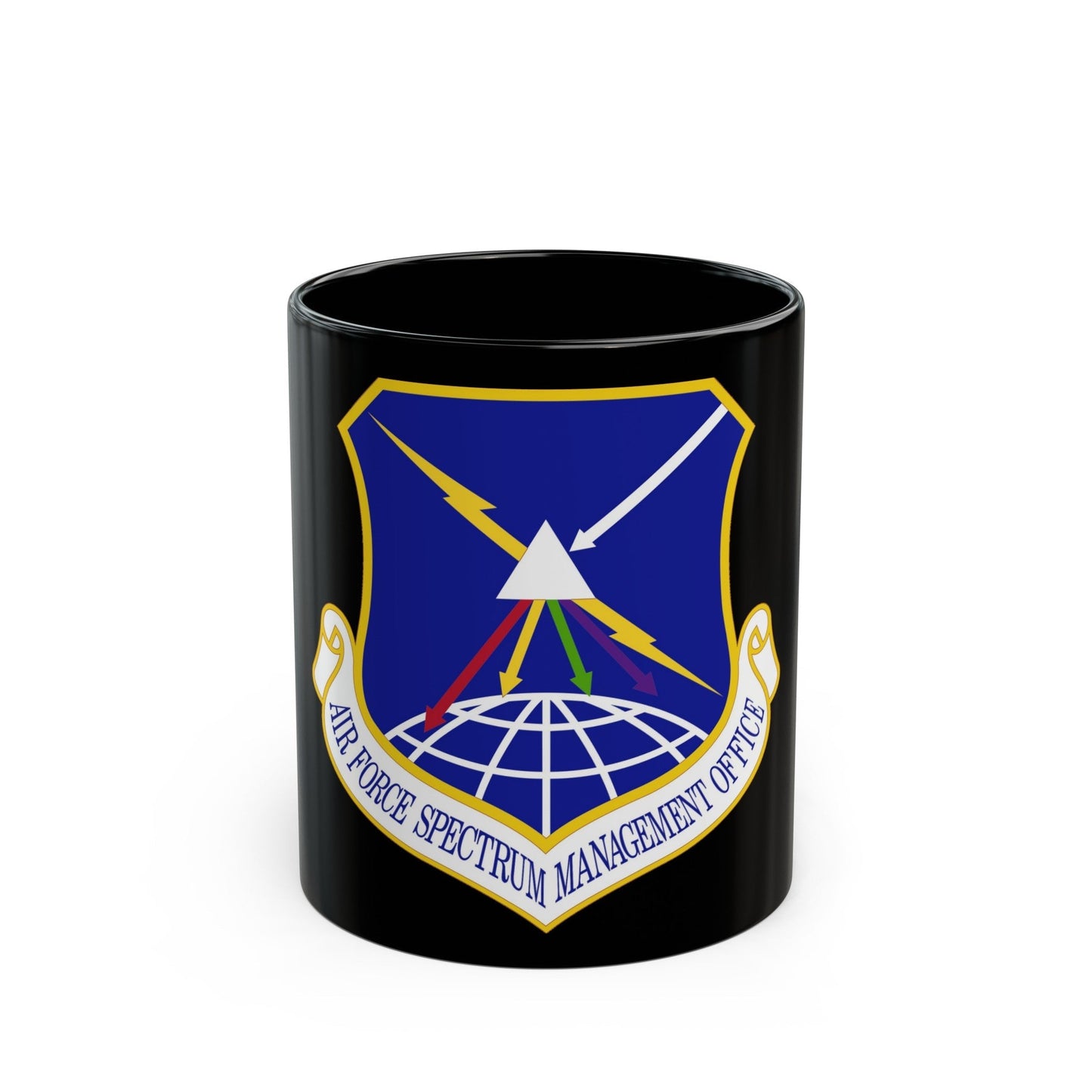 Air Force Spectrum Management Office (U.S. Air Force) Black Coffee Mug-11oz-The Sticker Space