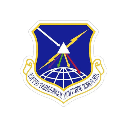 Air Force Spectrum Management Office (U.S. Air Force) REVERSE PRINT Transparent Die-Cut STICKER 5 Inch Die-Cut Transparent - The Sticker Space