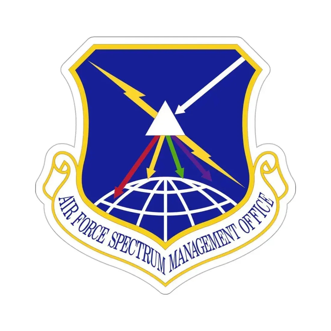 Air Force Spectrum Management Office (U.S. Air Force) STICKER Vinyl Die-Cut Decal 3 Inch - The Sticker Space