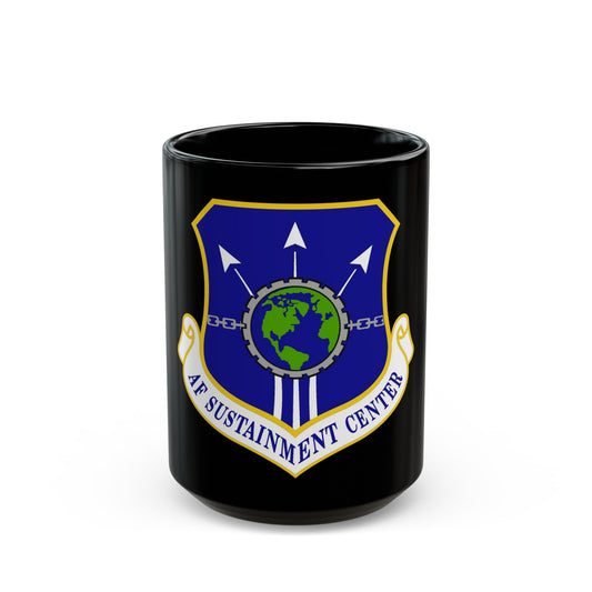 Air Force Sustainment Center (U.S. Air Force) Black Coffee Mug-15oz-The Sticker Space