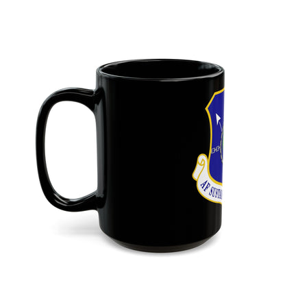 Air Force Sustainment Center (U.S. Air Force) Black Coffee Mug-The Sticker Space