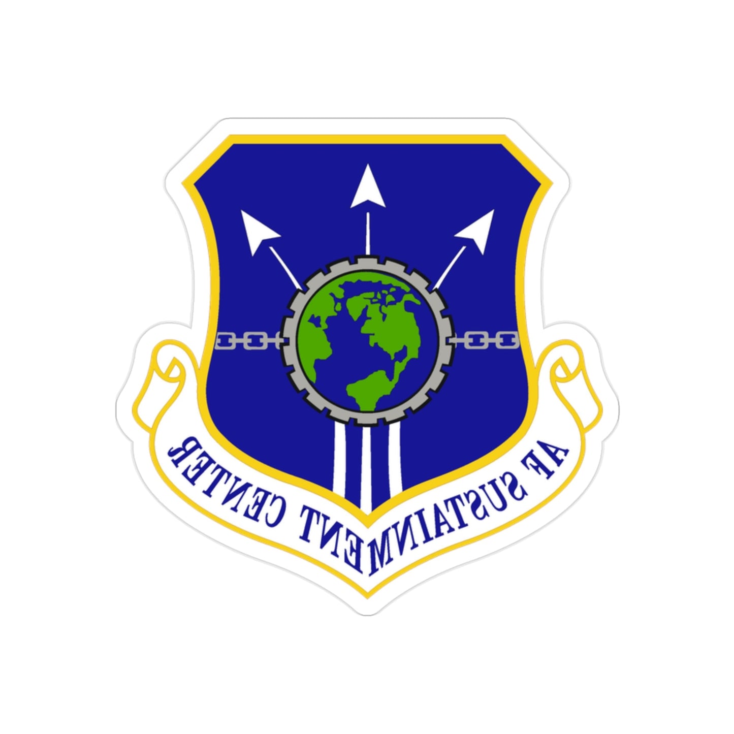 Air Force Sustainment Center (U.S. Air Force) REVERSE PRINT Transparent STICKER-2 Inch-The Sticker Space