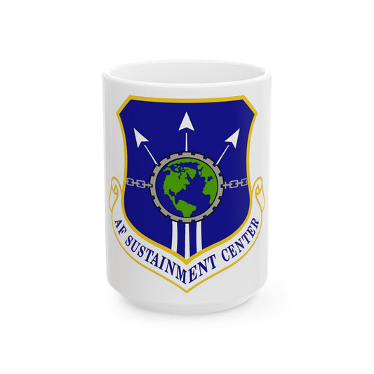 Air Force Sustainment Center (U.S. Air Force) White Coffee Mug-15oz-The Sticker Space