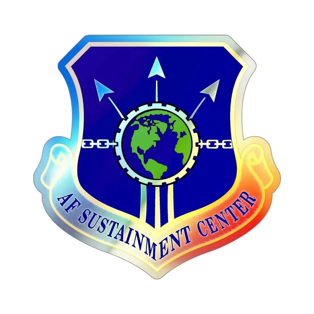 Air Force Sustainment Center (U.S. Air Force) Holographic STICKER Die-Cut Vinyl Decal - The Sticker Space