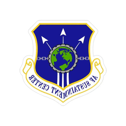 Air Force Sustainment Center (U.S. Air Force) REVERSE PRINT Transparent Die-Cut STICKER 2 Inch Die-Cut Transparent - The Sticker Space