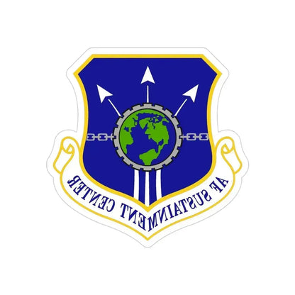 Air Force Sustainment Center (U.S. Air Force) REVERSE PRINT Transparent Die-Cut STICKER 4 Inch Die-Cut Transparent - The Sticker Space