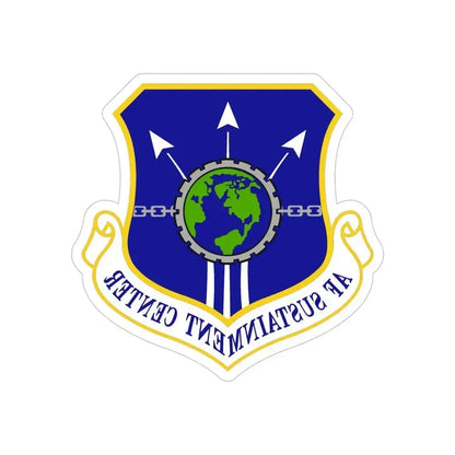 Air Force Sustainment Center (U.S. Air Force) REVERSE PRINT Transparent Die-Cut STICKER 5 Inch Die-Cut Transparent - The Sticker Space