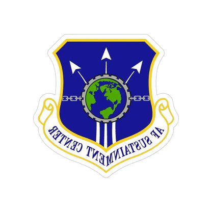 Air Force Sustainment Center (U.S. Air Force) REVERSE PRINT Transparent Die-Cut STICKER 6 Inch Die-Cut Transparent - The Sticker Space