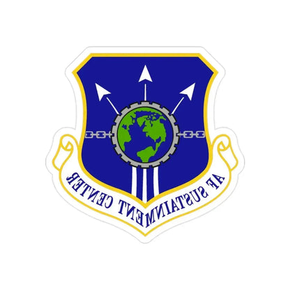 Air Force Sustainment Center (U.S. Air Force) REVERSE PRINT Transparent Die-Cut STICKER - The Sticker Space