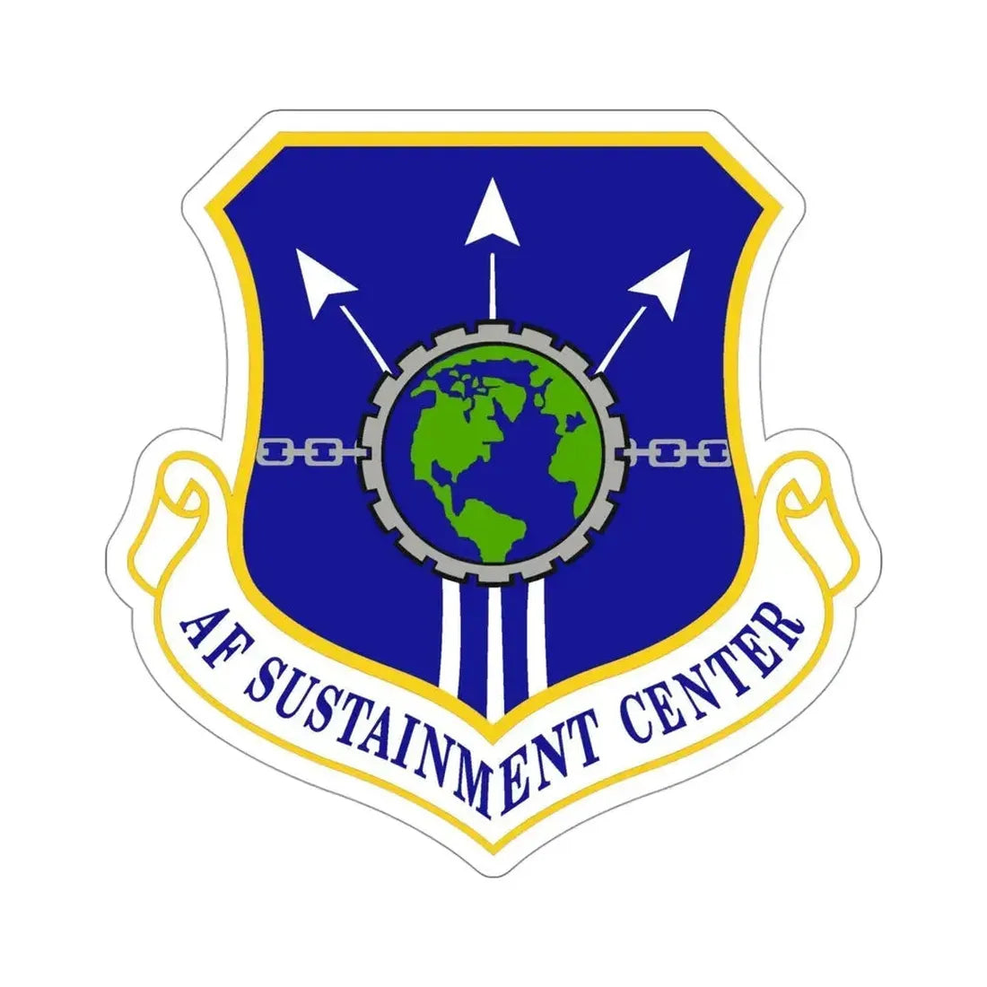 Air Force Sustainment Center (U.S. Air Force) STICKER Vinyl Die-Cut Decal 4 Inch - The Sticker Space