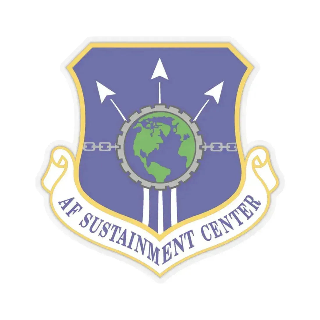 Air Force Sustainment Center (U.S. Air Force) STICKER Vinyl Kiss-Cut Decal 3 Inch Transparent - The Sticker Space