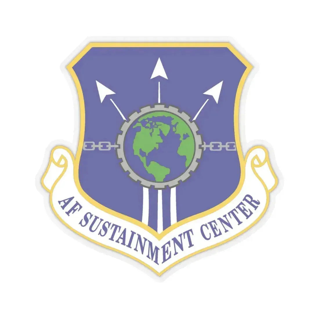 Air Force Sustainment Center (U.S. Air Force) STICKER Vinyl Kiss-Cut Decal 4 Inch Transparent - The Sticker Space