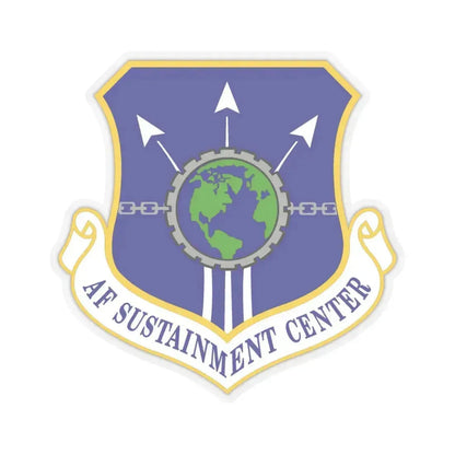Air Force Sustainment Center (U.S. Air Force) STICKER Vinyl Kiss-Cut Decal 4 Inch Transparent - The Sticker Space