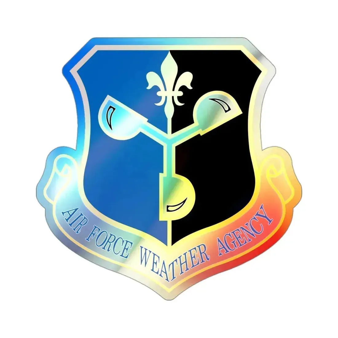 Air Force Weather Agency (U.S. Air Force) Holographic STICKER Die-Cut Vinyl Decal 3 Inch Holographic - The Sticker Space