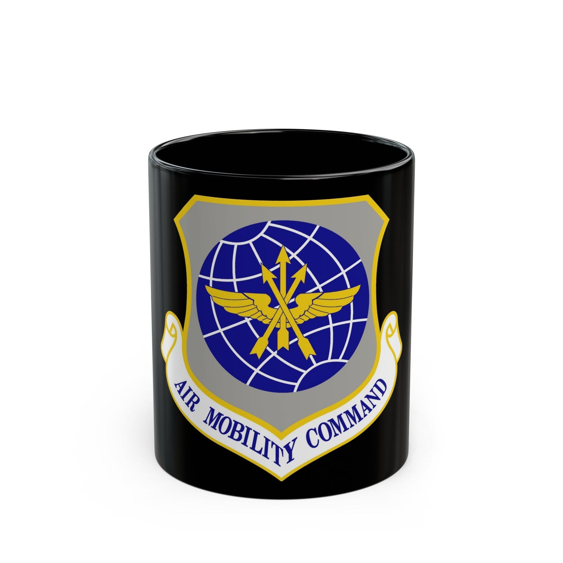 Air Mobility Command (U.S. Air Force) Black Coffee Mug-11oz-The Sticker Space