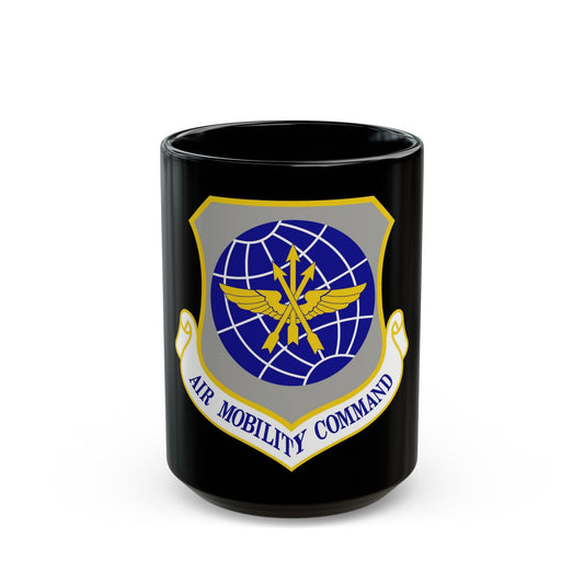 Air Mobility Command (U.S. Air Force) Black Coffee Mug-15oz-The Sticker Space