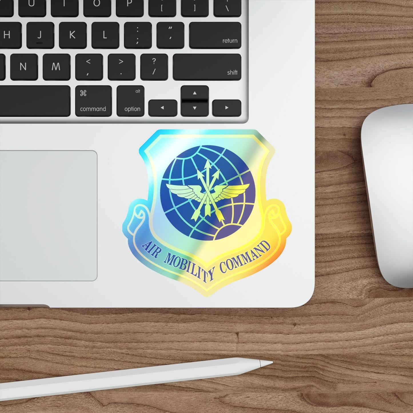 Air Mobility Command (U.S. Air Force) Holographic STICKER Die-Cut Vinyl Decal-The Sticker Space