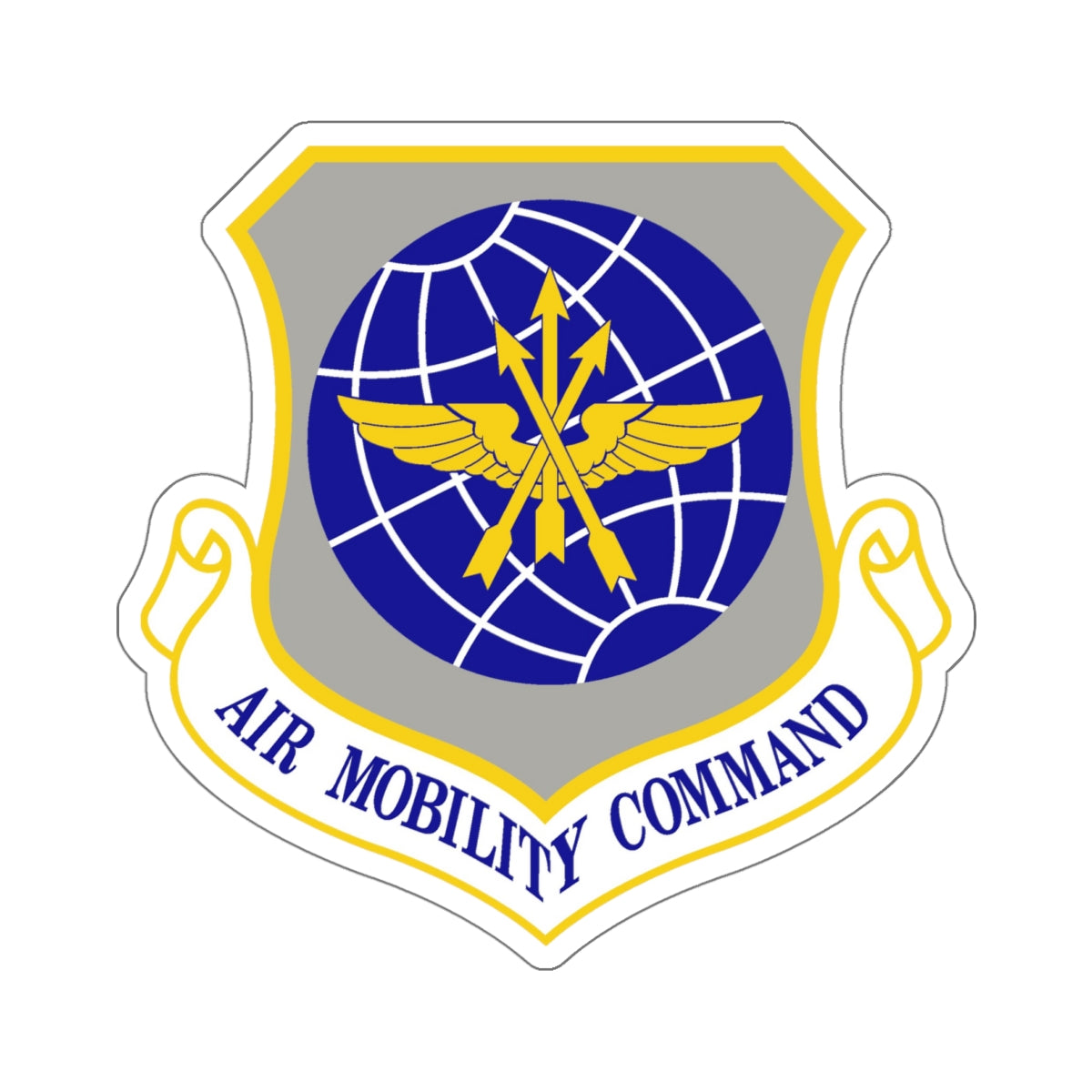 Air Mobility Command (U.S. Air Force) STICKER Vinyl Die-Cut Decal-White-The Sticker Space