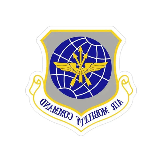 Air Mobility Command (U.S. Air Force) REVERSE PRINT Transparent Die-Cut STICKER 2 Inch Die-Cut Transparent - The Sticker Space