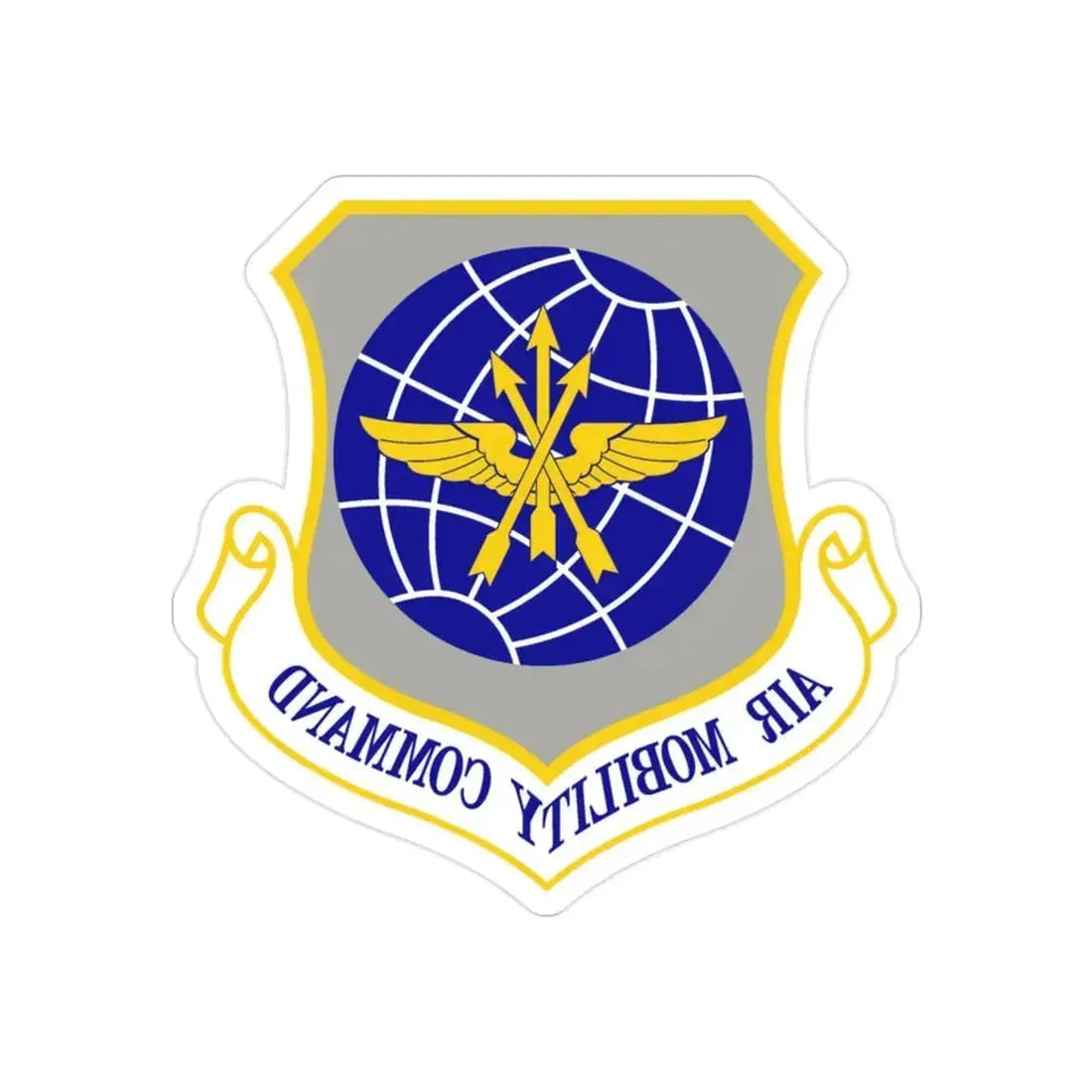 Air Mobility Command (U.S. Air Force) REVERSE PRINT Transparent Die-Cut STICKER - The Sticker Space