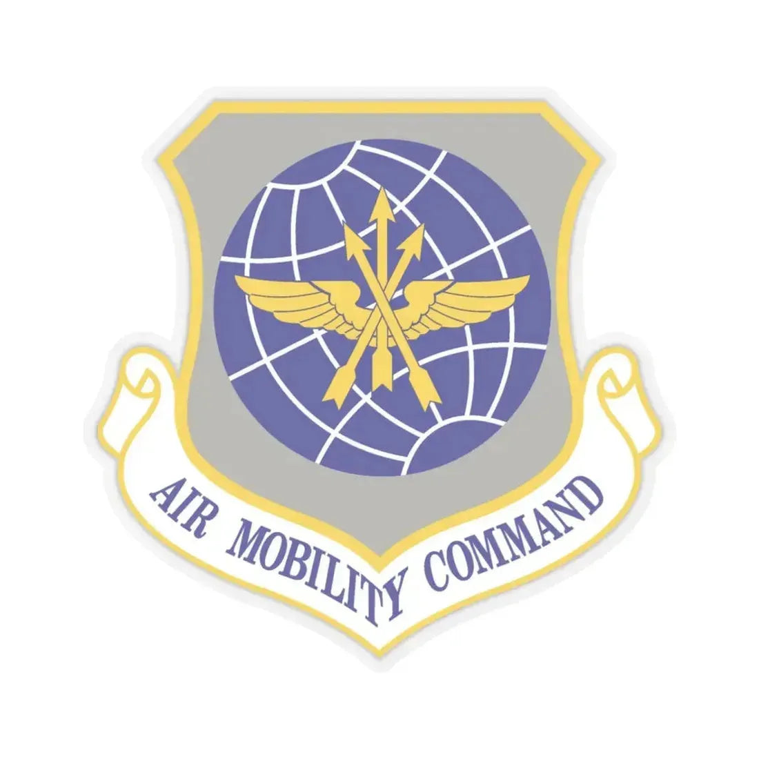 Air Mobility Command (U.S. Air Force) STICKER Vinyl Kiss-Cut Decal 3 Inch Transparent - The Sticker Space