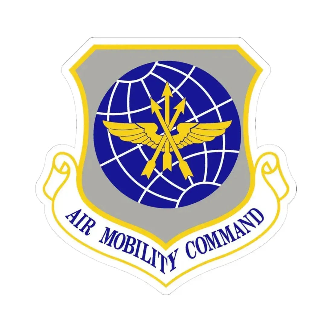Air Mobility Command (U.S. Air Force) STICKER Vinyl Kiss-Cut Decal 3 Inch White - The Sticker Space