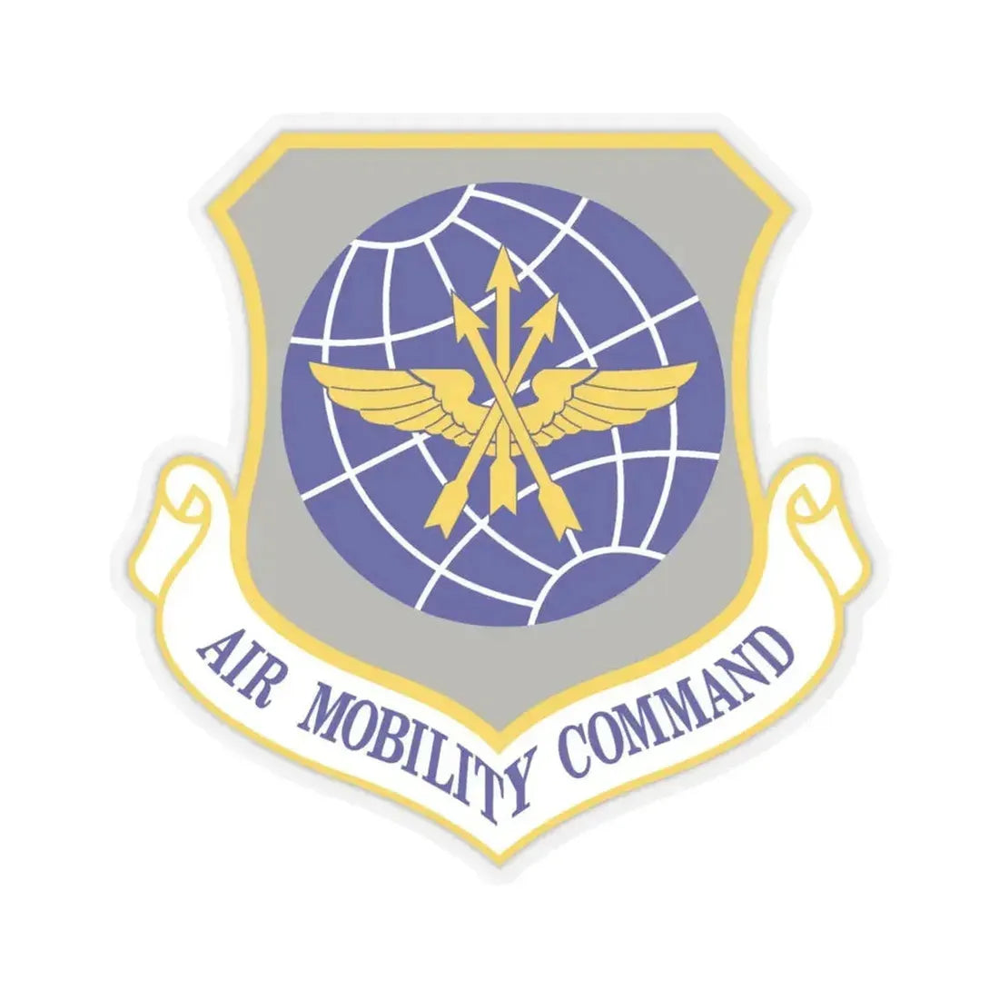 Air Mobility Command (U.S. Air Force) STICKER Vinyl Kiss-Cut Decal 4 Inch Transparent - The Sticker Space