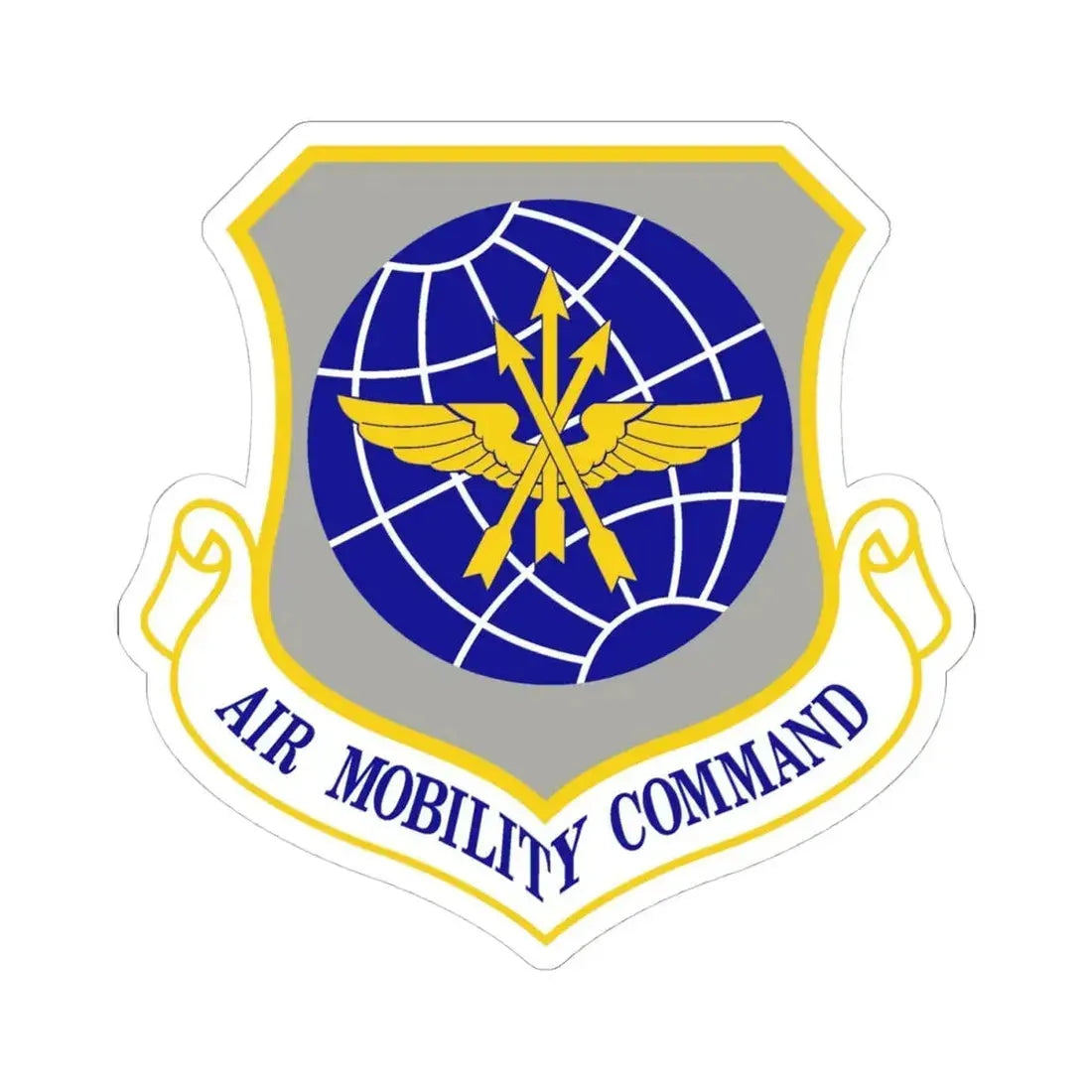 Air Mobility Command (U.S. Air Force) STICKER Vinyl Kiss-Cut Decal 4 Inch White - The Sticker Space