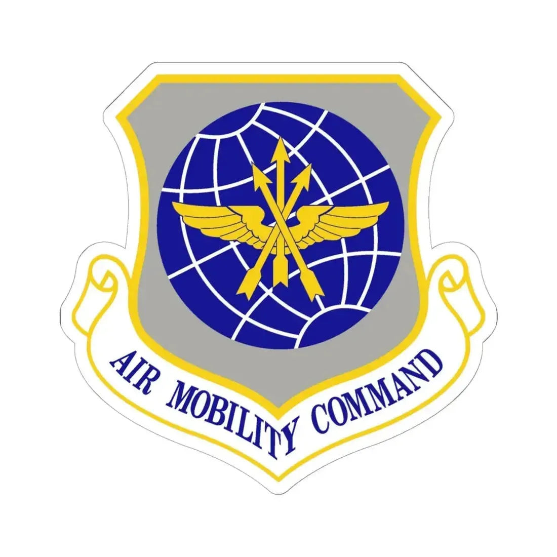 Air Mobility Command (U.S. Air Force) STICKER Vinyl Kiss-Cut Decal 6 Inch White - The Sticker Space