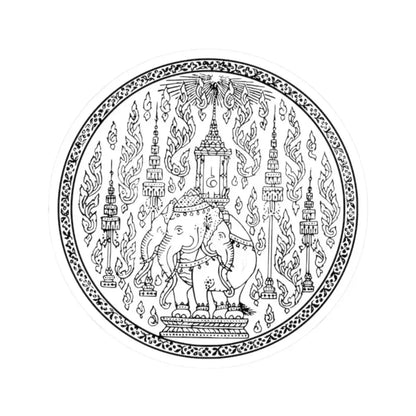 Airaphot Ong Yai seal black (Thailand) STICKER Vinyl Kiss-Cut Decal 2 Inch White - The Sticker Space