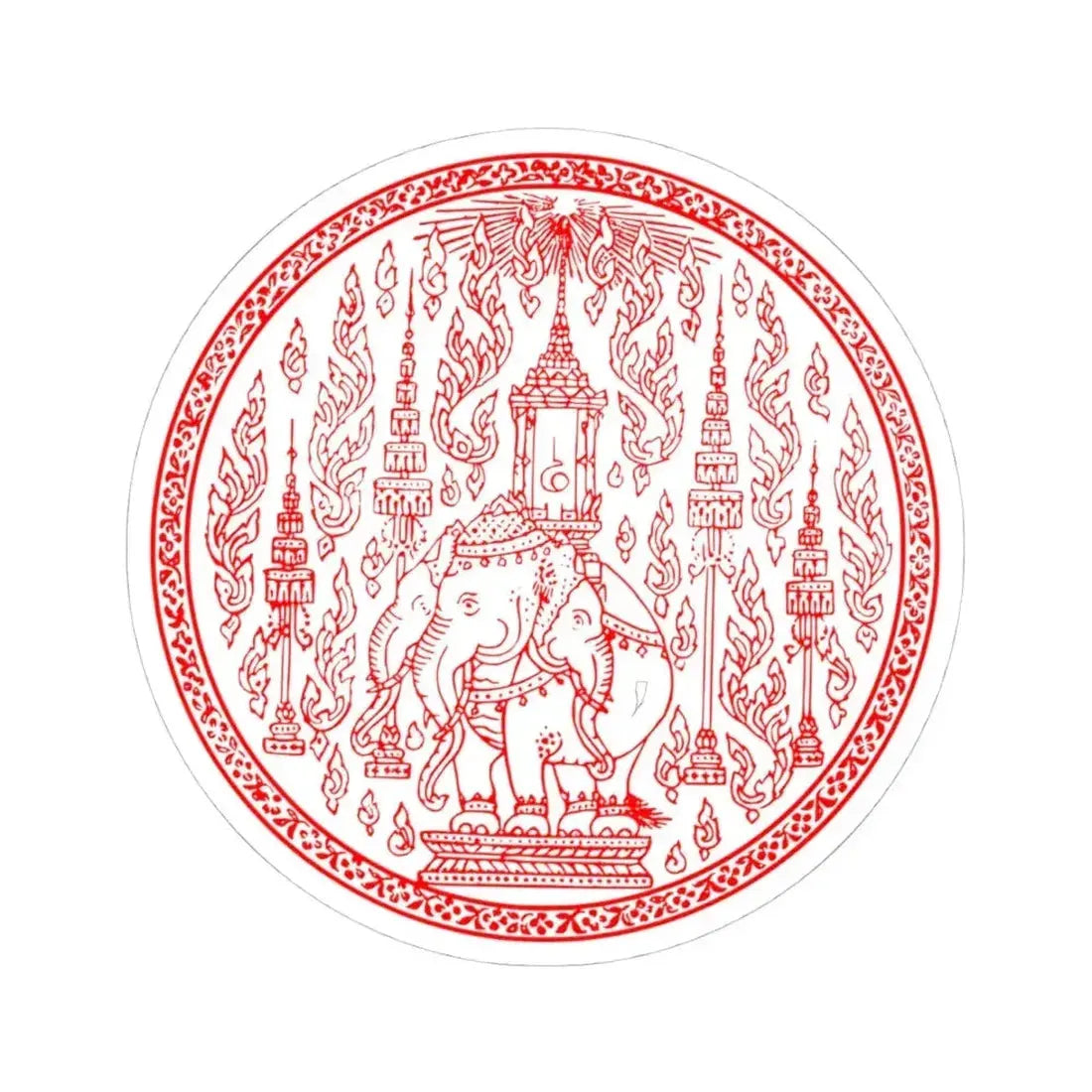 Airaphot Ong Yai seal red (Thailand) STICKER Vinyl Kiss-Cut Decal 4 Inch White - The Sticker Space