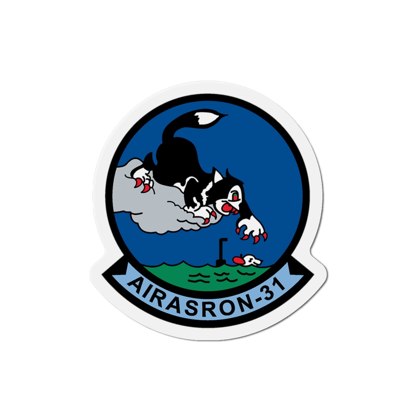 AIRASRON 31 (U.S. Navy) Die-Cut Magnet-4" x 4"-The Sticker Space