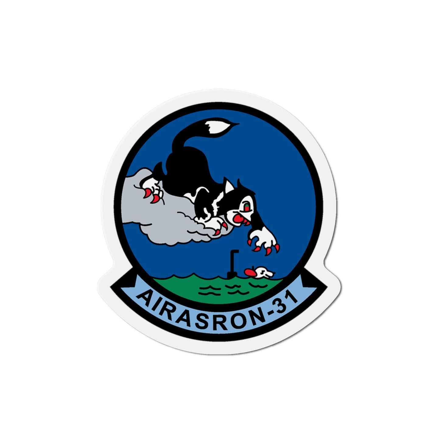 AIRASRON 31 (U.S. Navy) Die-Cut Magnet-6 × 6"-The Sticker Space