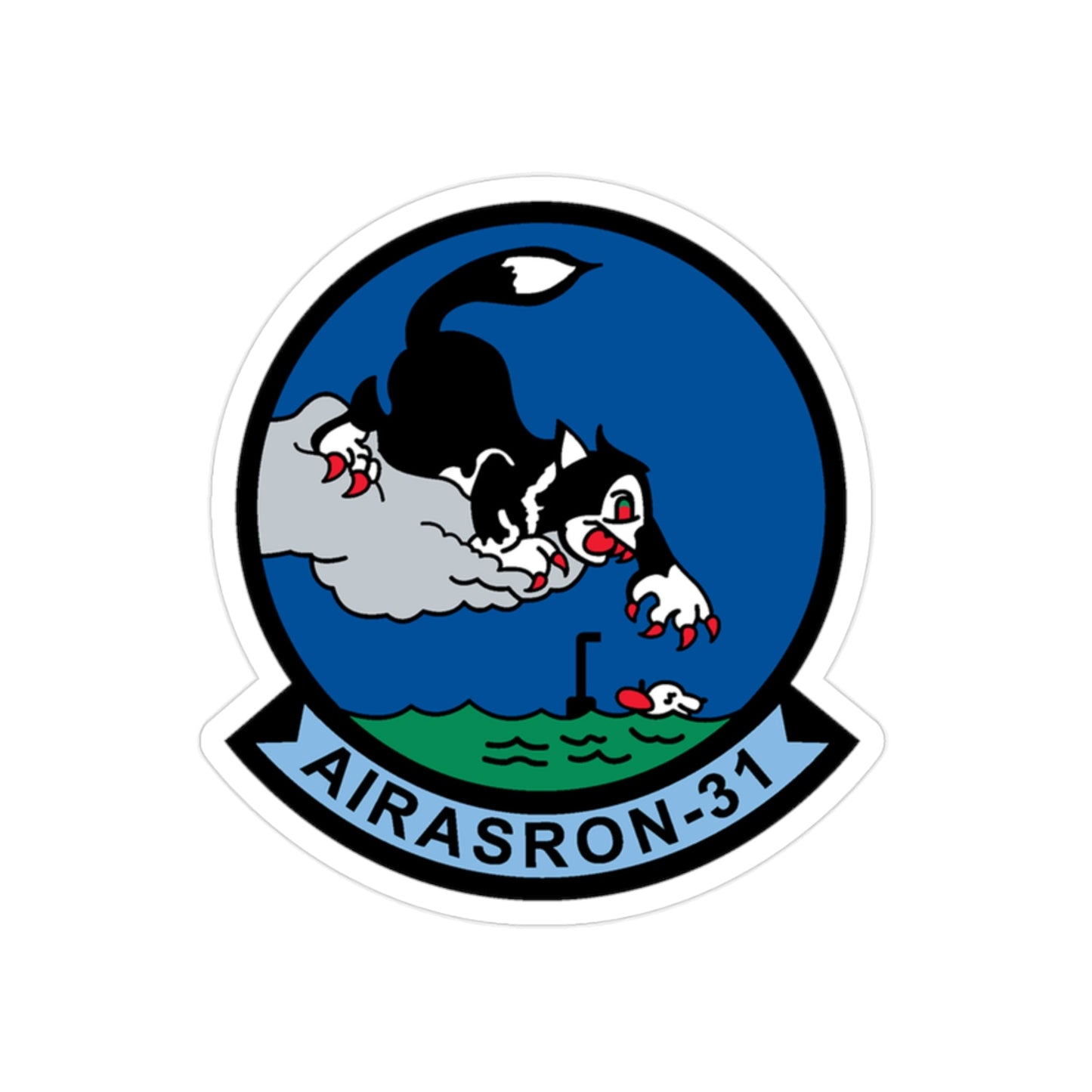 AIRASRON 31 (U.S. Navy) Transparent STICKER Die-Cut Vinyl Decal-2 Inch-The Sticker Space