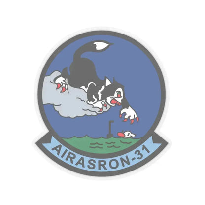 AIRASRON 31 (U.S. Navy) STICKER Vinyl Kiss-Cut Decal 3 Inch Transparent - The Sticker Space