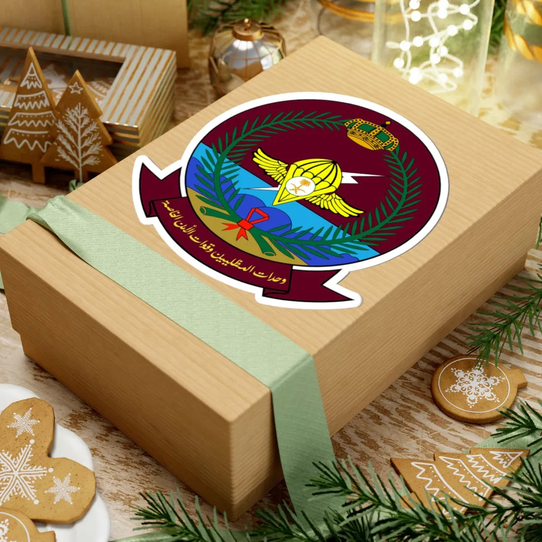 Airborne Units and Special Security Forces of Saudi Arabia (Saudi Arabia) (Coat of Arms) STICKER Vinyl Kiss-Cut Decal - The Sticker Space