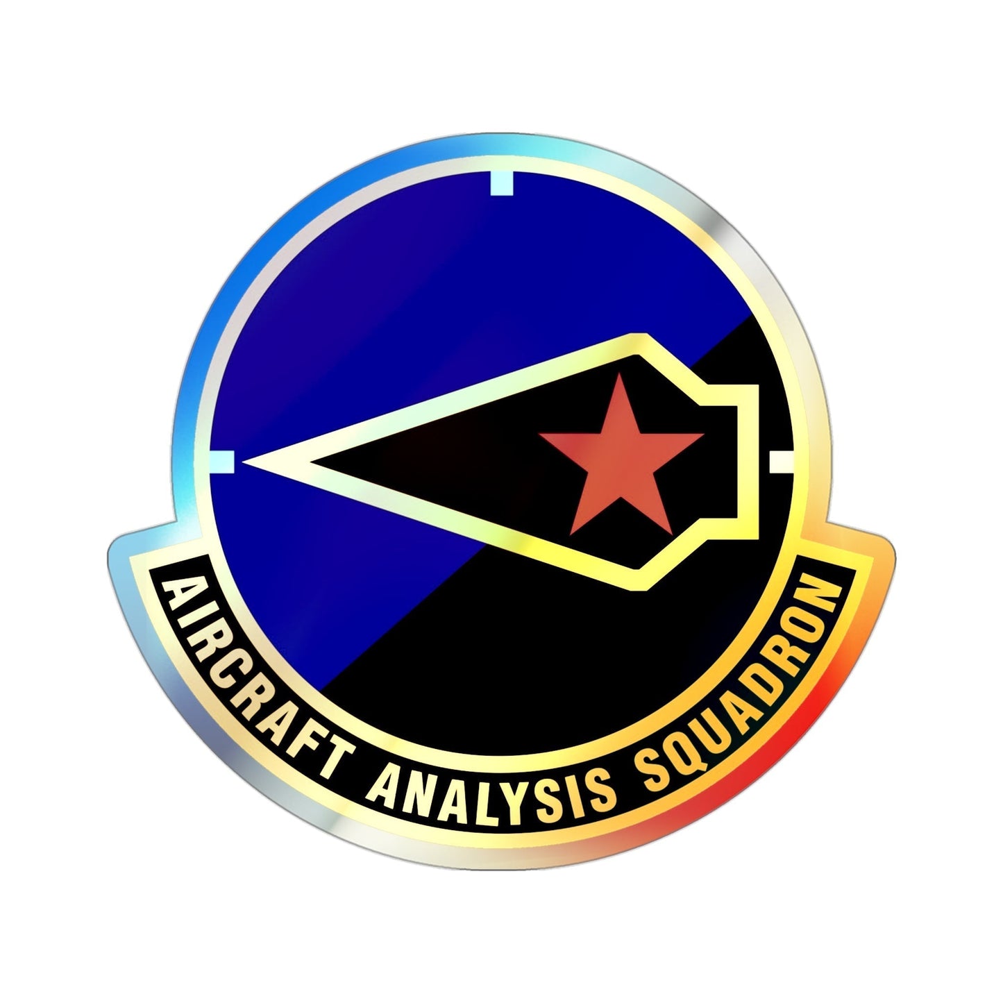 Aircraft Analysis Squadron (U.S. Air Force) Holographic STICKER Die-Cut Vinyl Decal-3 Inch-The Sticker Space