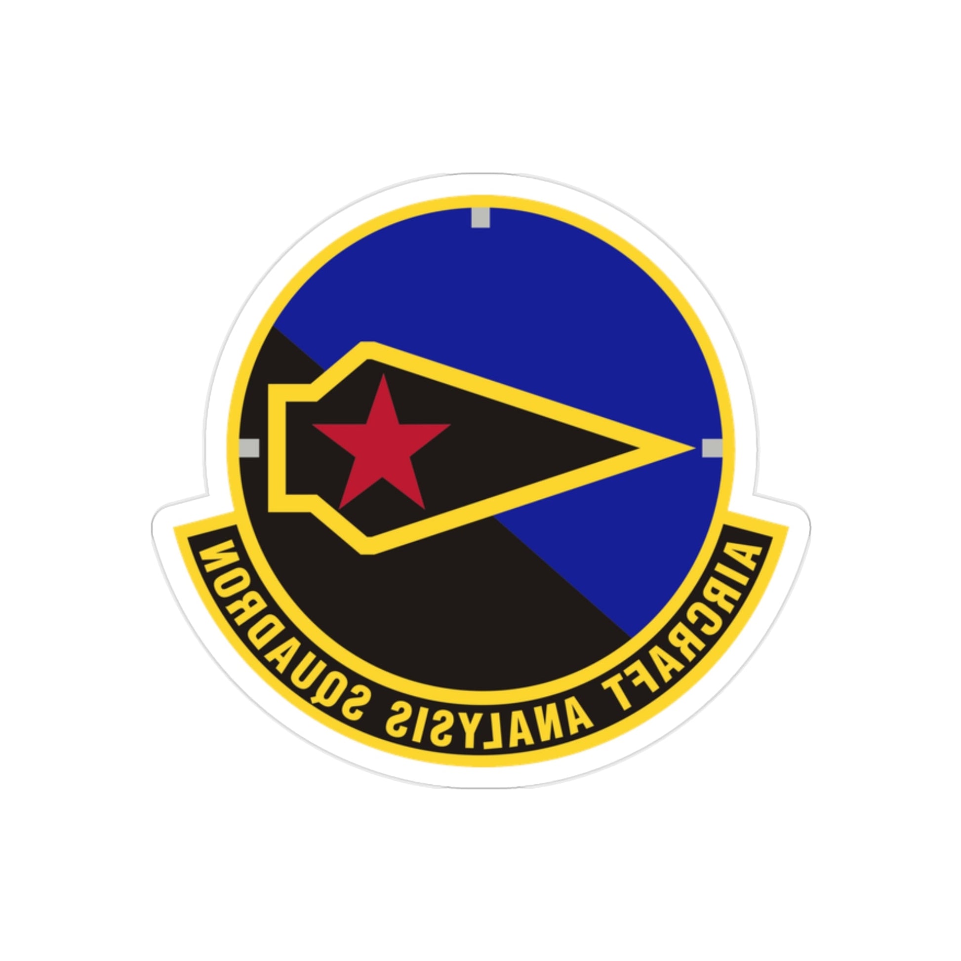 Aircraft Analysis Squadron (U.S. Air Force) REVERSE PRINT Transparent STICKER-2" × 2"-The Sticker Space