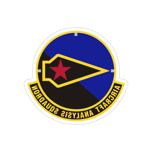 Aircraft Analysis Squadron (U.S. Air Force) REVERSE PRINT Transparent STICKER-6" × 6"-The Sticker Space